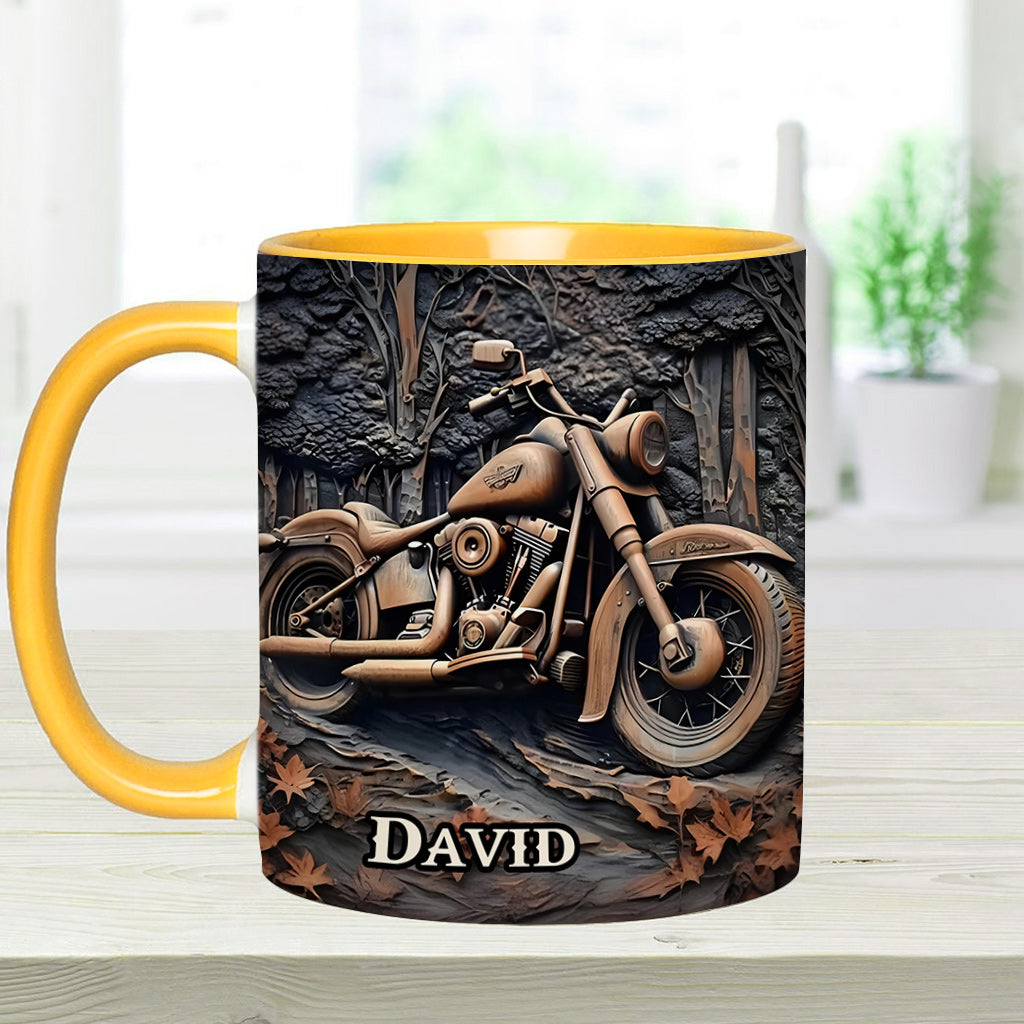 Never Underestimate An Old Man With A Motorcycle - Personalized Biker Accent Mug