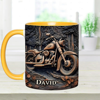 Never Underestimate An Old Man With A Motorcycle - Personalized Biker Accent Mug