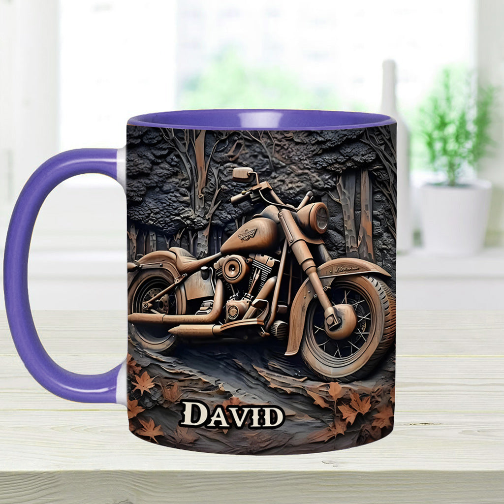 Never Underestimate An Old Man With A Motorcycle - Personalized Biker Accent Mug