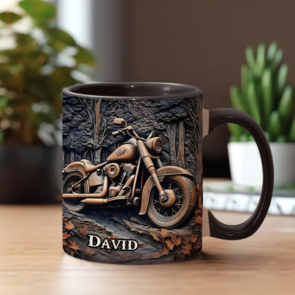 Never Underestimate An Old Man With A Motorcycle - Personalized Biker Accent Mug