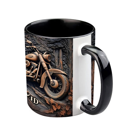 Never Underestimate An Old Man With A Motorcycle - Personalized Biker Accent Mug