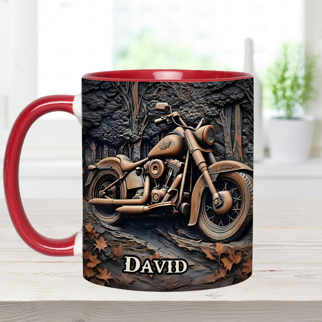 Never Underestimate An Old Man With A Motorcycle - Personalized Biker Accent Mug