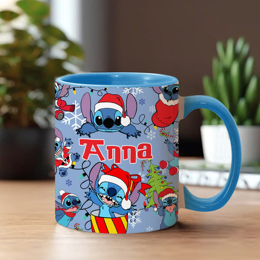 Merry Stitchmas - Personalized Ohana Accent Mug