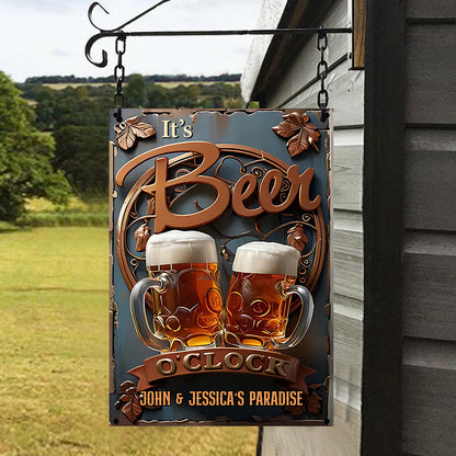 Love Drinking - Personalized Beer Rectangle Metal Sign