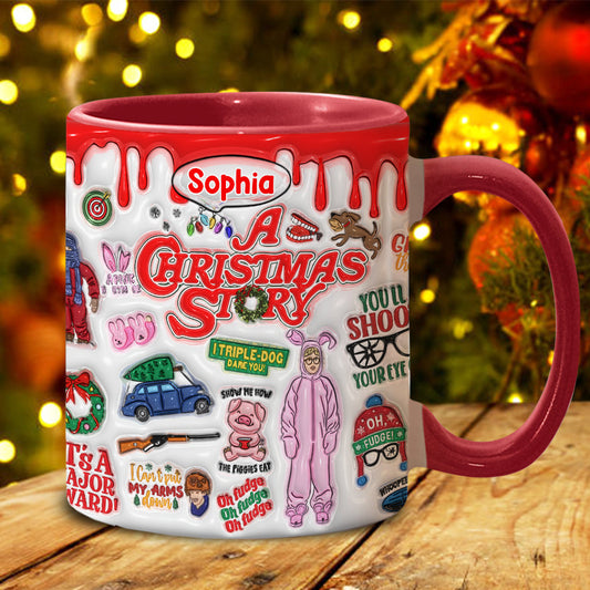 90s' Christmas Movie - Personalized Accent Mug
