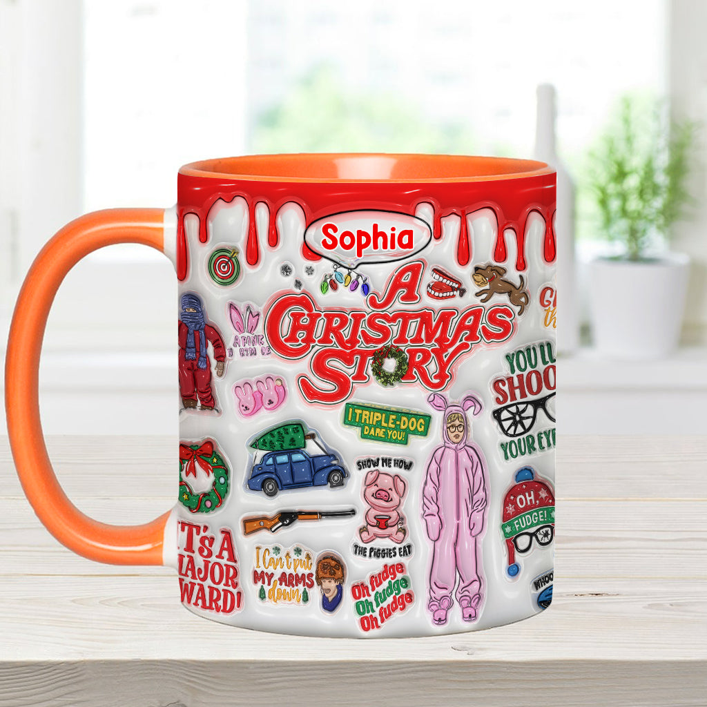 90s' Christmas Movie - Personalized Accent Mug