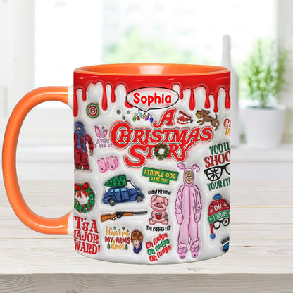 90s' Christmas Movie - Personalized Accent Mug