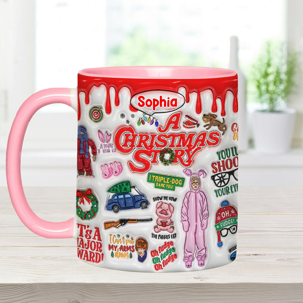 90s' Christmas Movie - Personalized Accent Mug