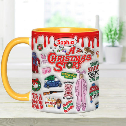 90s' Christmas Movie - Personalized Accent Mug
