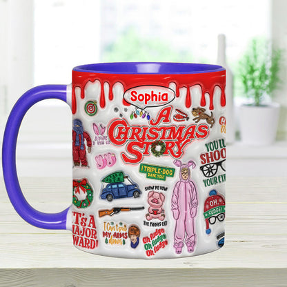 90s' Christmas Movie - Personalized Accent Mug