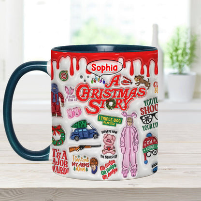 90s' Christmas Movie - Personalized Accent Mug