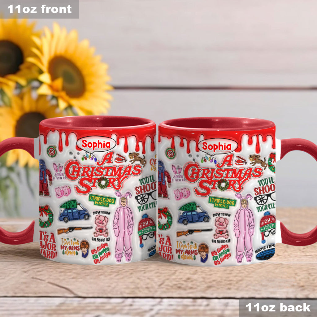 90s' Christmas Movie - Personalized Accent Mug