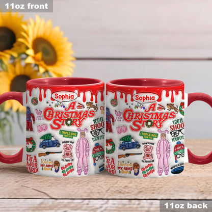 90s' Christmas Movie - Personalized Accent Mug