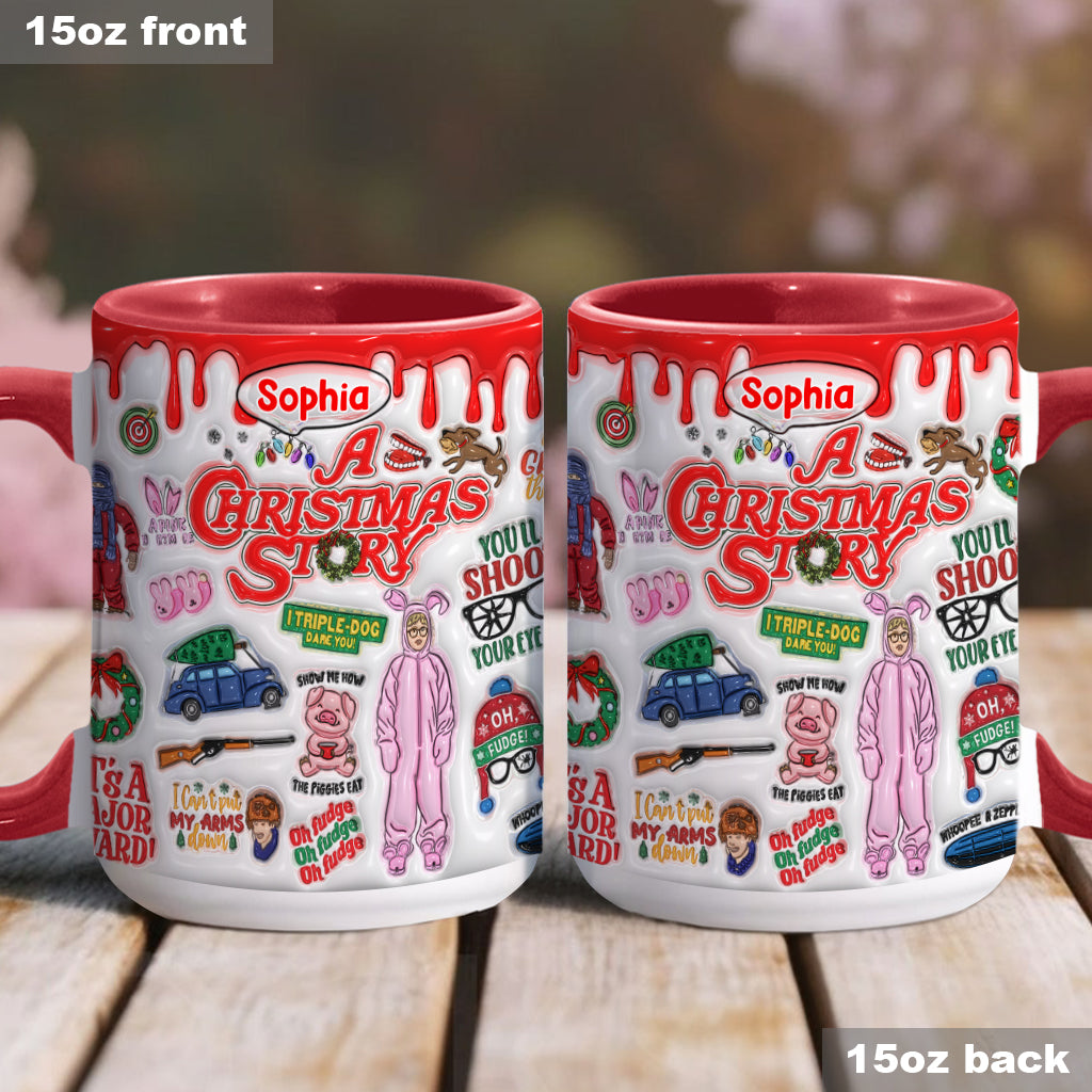 90s' Christmas Movie - Personalized Accent Mug