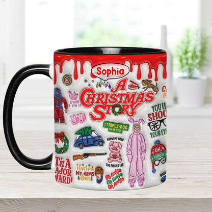 90s' Christmas Movie - Personalized Accent Mug