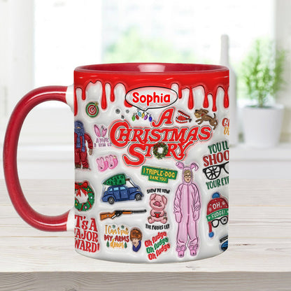 90s' Christmas Movie - Personalized Accent Mug