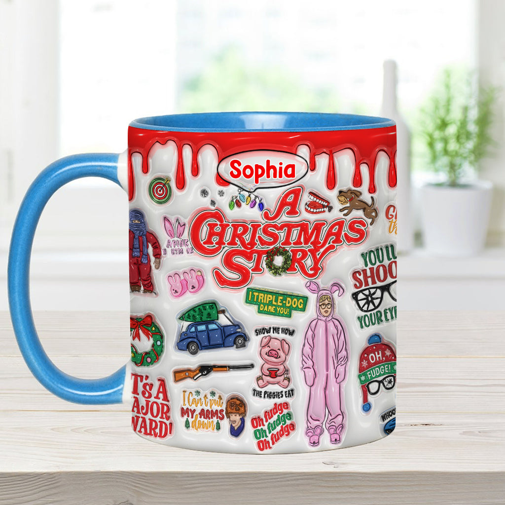 90s' Christmas Movie - Personalized Accent Mug