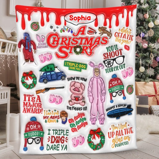 90s' Christmas Movie - Personalized Blanket