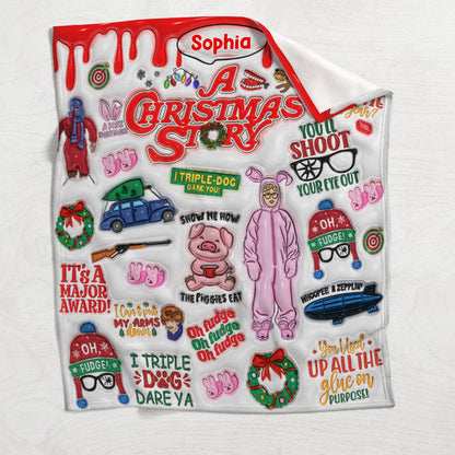 90s' Christmas Movie - Personalized Blanket
