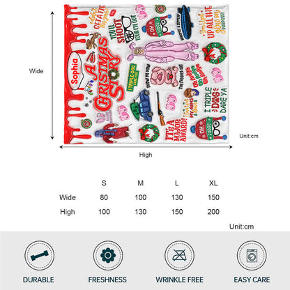 90s' Christmas Movie - Personalized Blanket