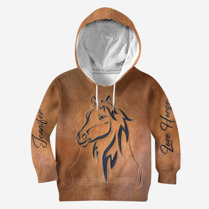 Love Horse - Personalized Horse Hoodie and Leggings