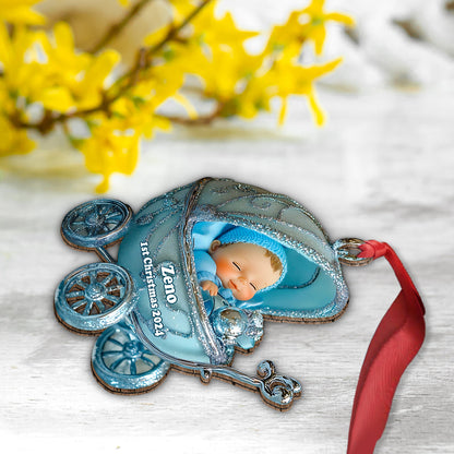 Baby 1st Christmas - Personalized Family Ornament