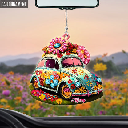 Running Against The Wind - Personalized Hippie Car Ornament