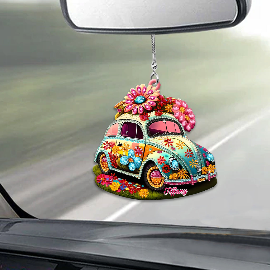 Running Against The Wind - Personalized Hippie Car Ornament