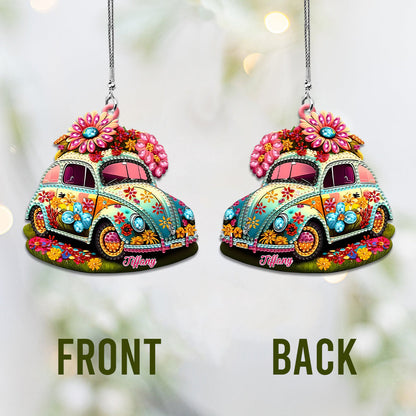 Running Against The Wind - Personalized Hippie Car Ornament