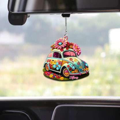 Running Against The Wind - Personalized Hippie Car Ornament
