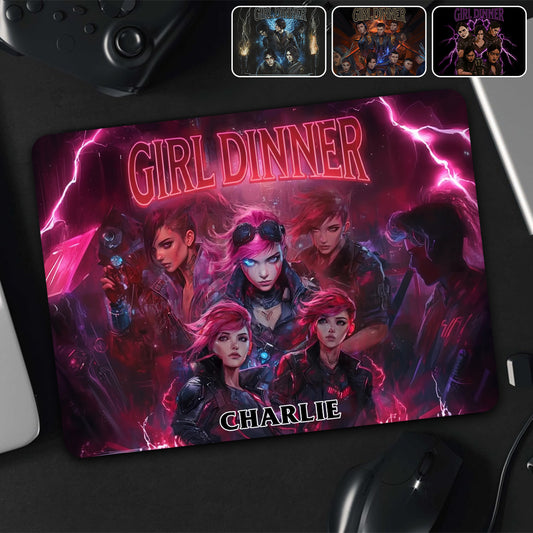 Girl Dinner - Personalized Mouse Pad