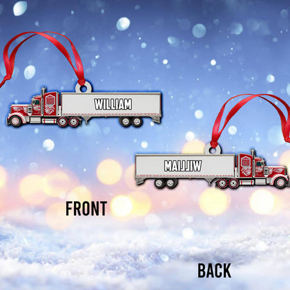 Truck Gift For Grandkids - Personalized Kid Ornament