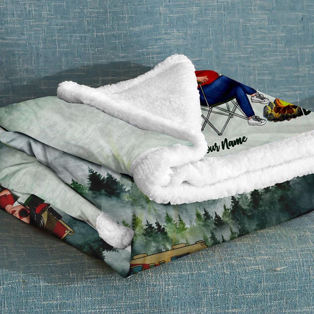 This Is My S'more Eating Bonfire Cuddling Blanket - Personalized Camping Blanket