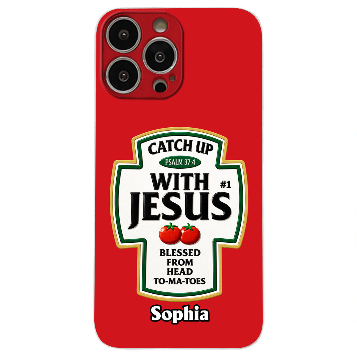 Funny Word Play, Faith In God - Personalized Christian Classic Cap & Leather Phone Case