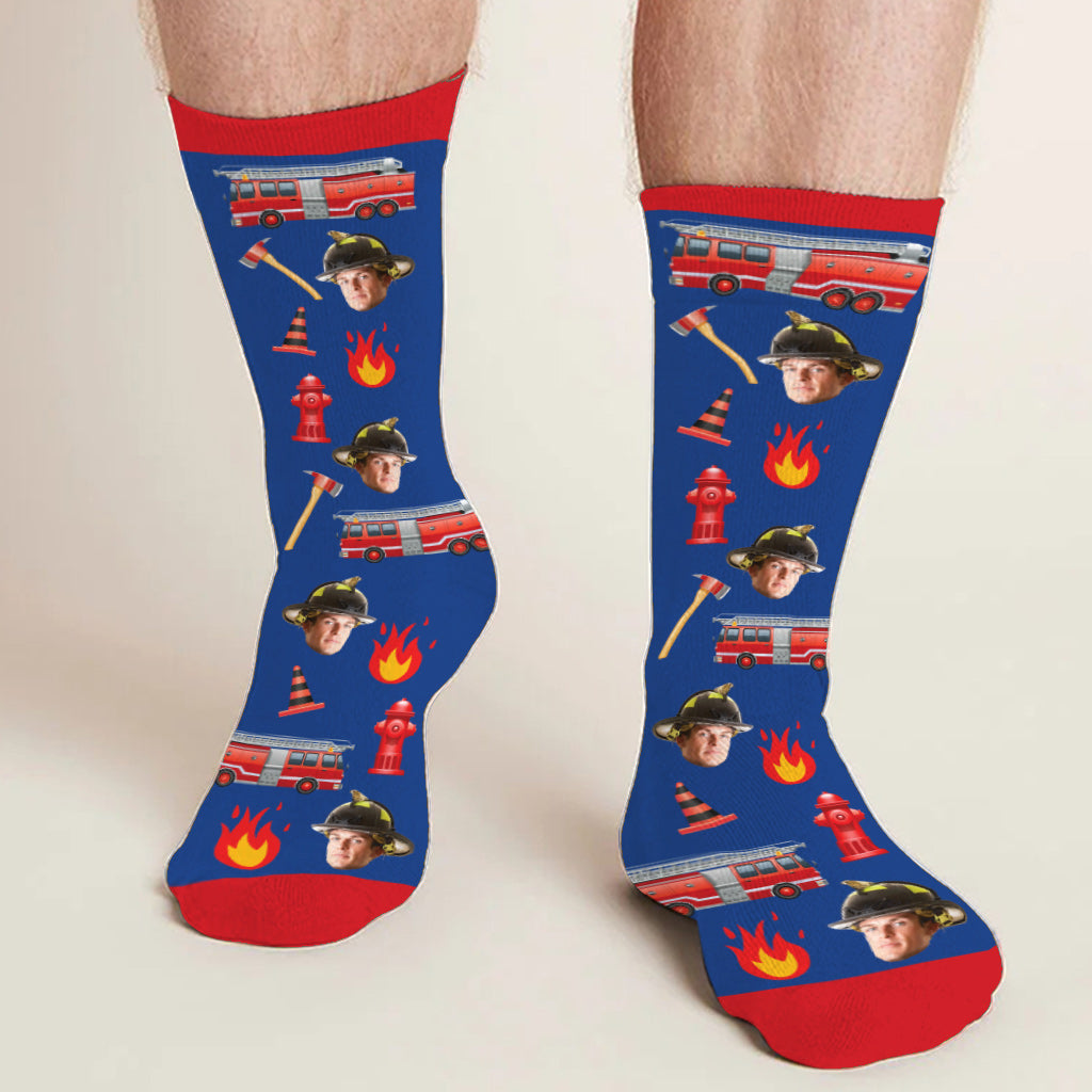 Funny Firefighter - Personalized Firefighter Socks