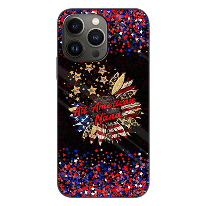 Nana's Flower - Personalized Independence Day Grandma Phone Case