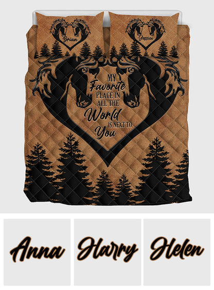 Next To You - Personalized Horse Quilt Set