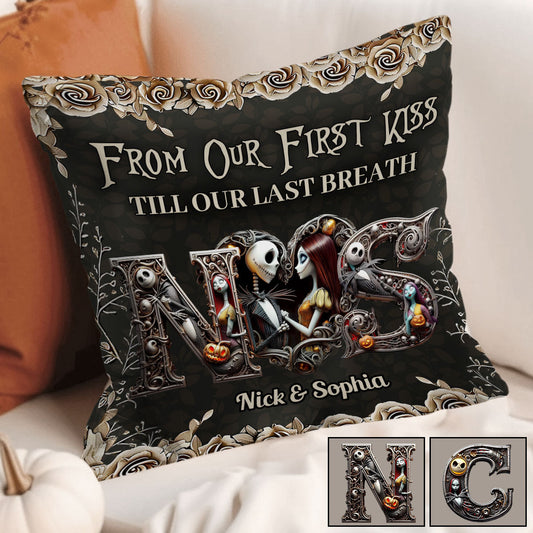 Till Dead Do Us Part - Personalized Nightmare Throw Pillow