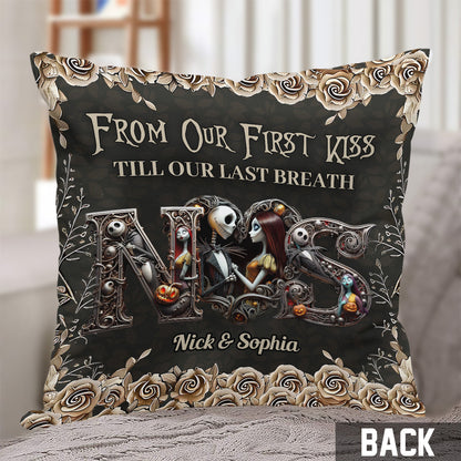 Till Dead Do Us Part - Personalized Nightmare Throw Pillow