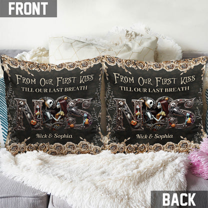 Till Dead Do Us Part - Personalized Nightmare Throw Pillow