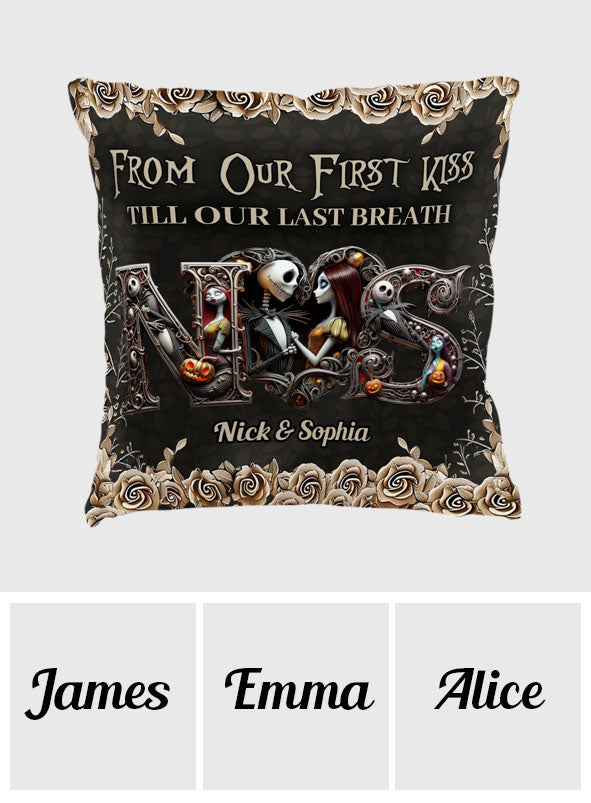 Till Dead Do Us Part - Personalized Nightmare Throw Pillow