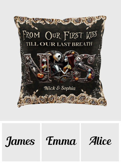 Till Dead Do Us Part - Personalized Nightmare Throw Pillow
