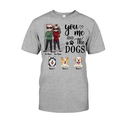 You Me And The Dogs - Personalized Couple T-shirt and Hoodie