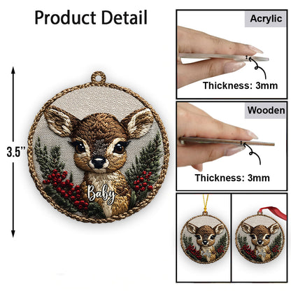 Deer Family - Personalized Family Ornament