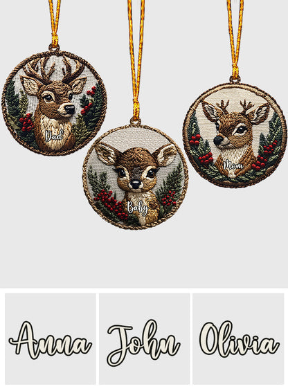 Deer Family - Personalized Family Ornament