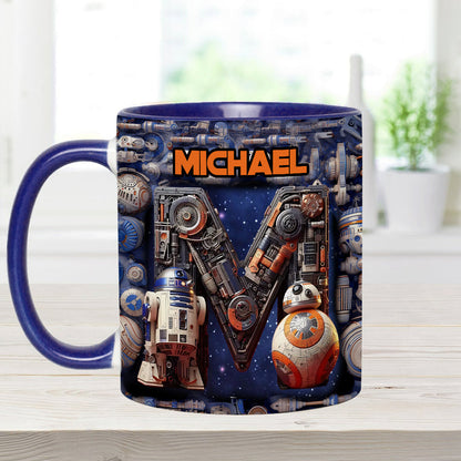 The Force Letter - Personalized The Force Accent Mug