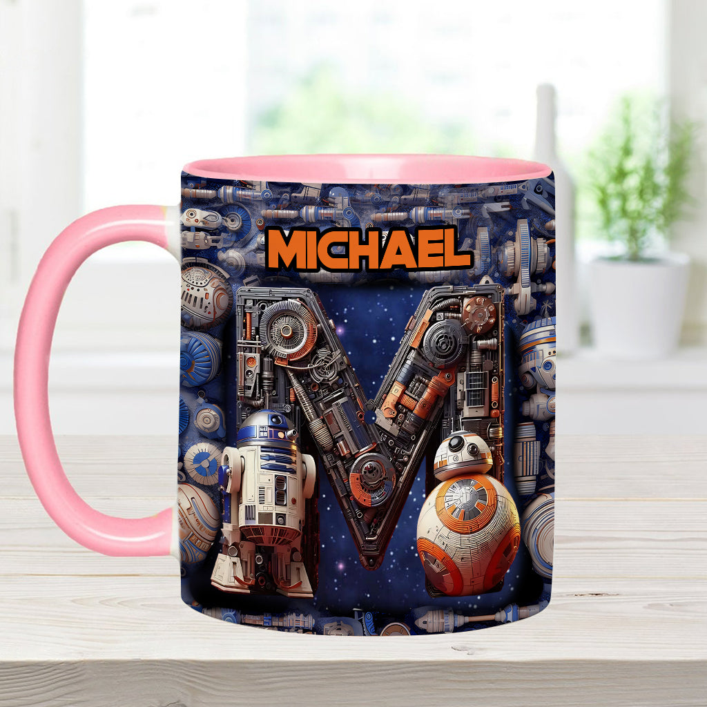 The Force Letter - Personalized The Force Accent Mug