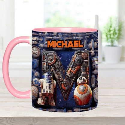 The Force Letter - Personalized The Force Accent Mug