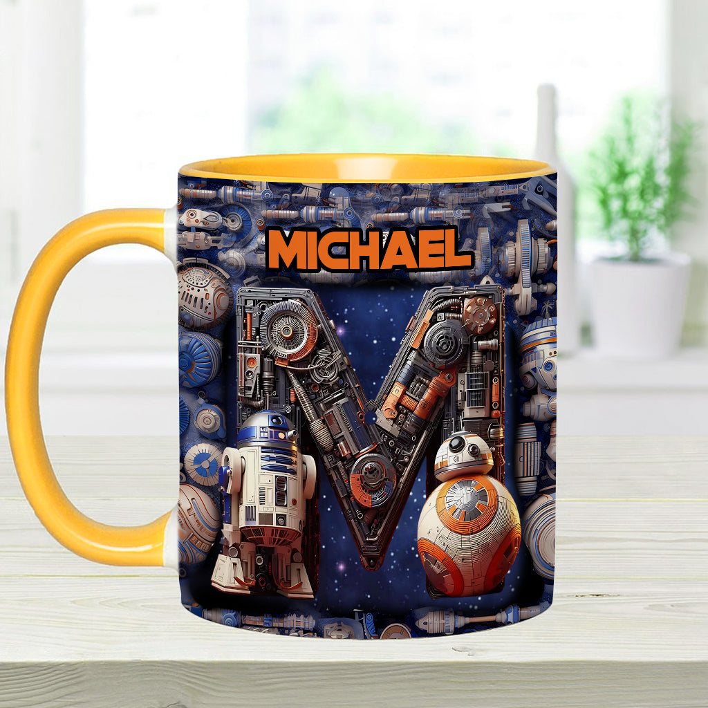 The Force Letter - Personalized The Force Accent Mug