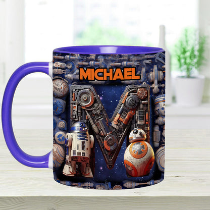 The Force Letter - Personalized The Force Accent Mug